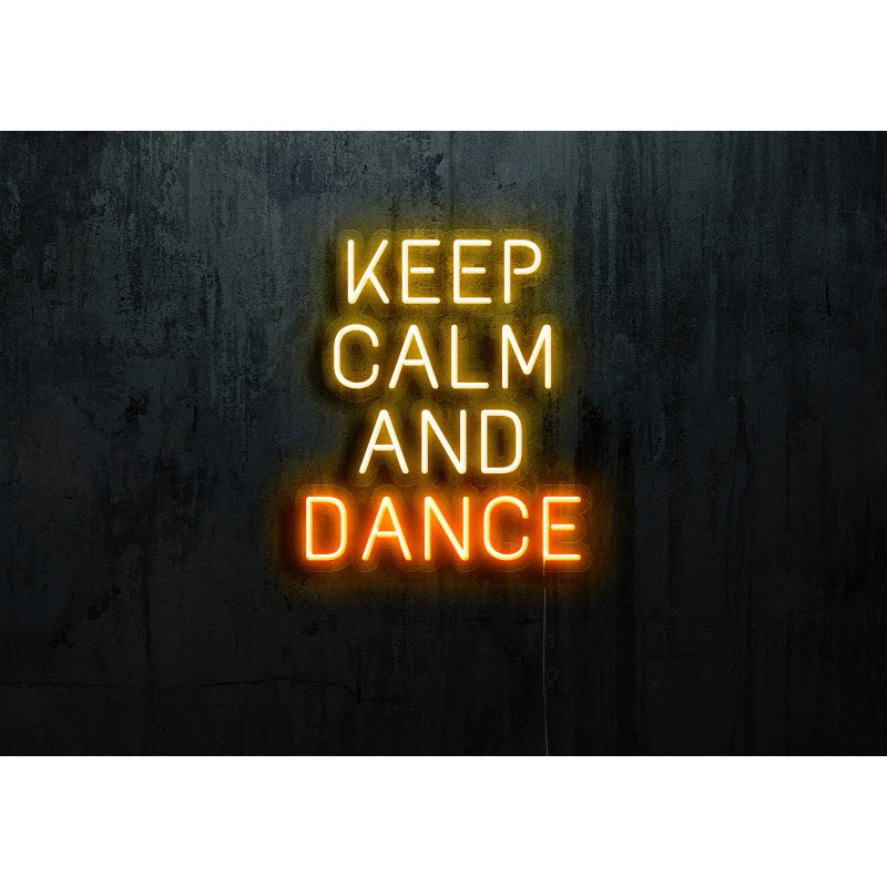 Neón Led "Keep calm and Dance"lightsandwires