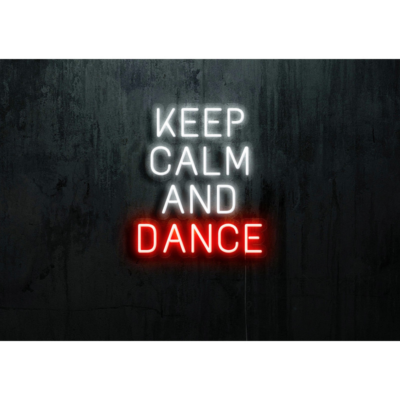 Neón Led "Keep calm and Dance"lightsandwires