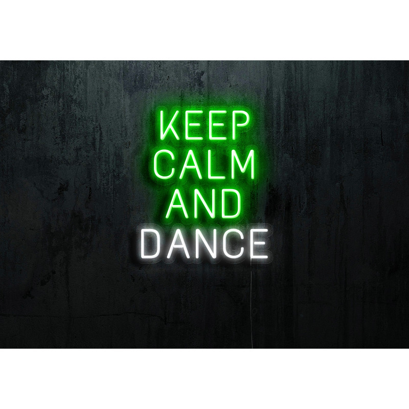 Neón Led "Keep calm and Dance"lightsandwires