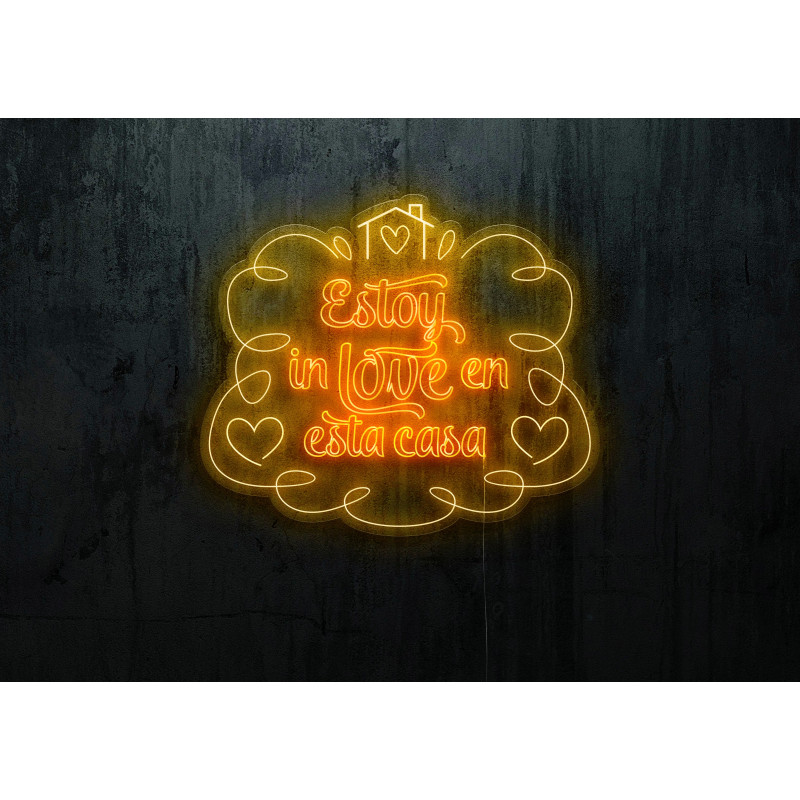 Neón Led "Estoy in love en esta casa"lightsandwires