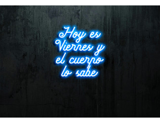 Neón Led "Hoy es viernes y el cuerpo lo sabe"LIGHTSANDWIRES