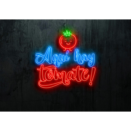 Neón Led "Aquí hay tomate"lightsandwires