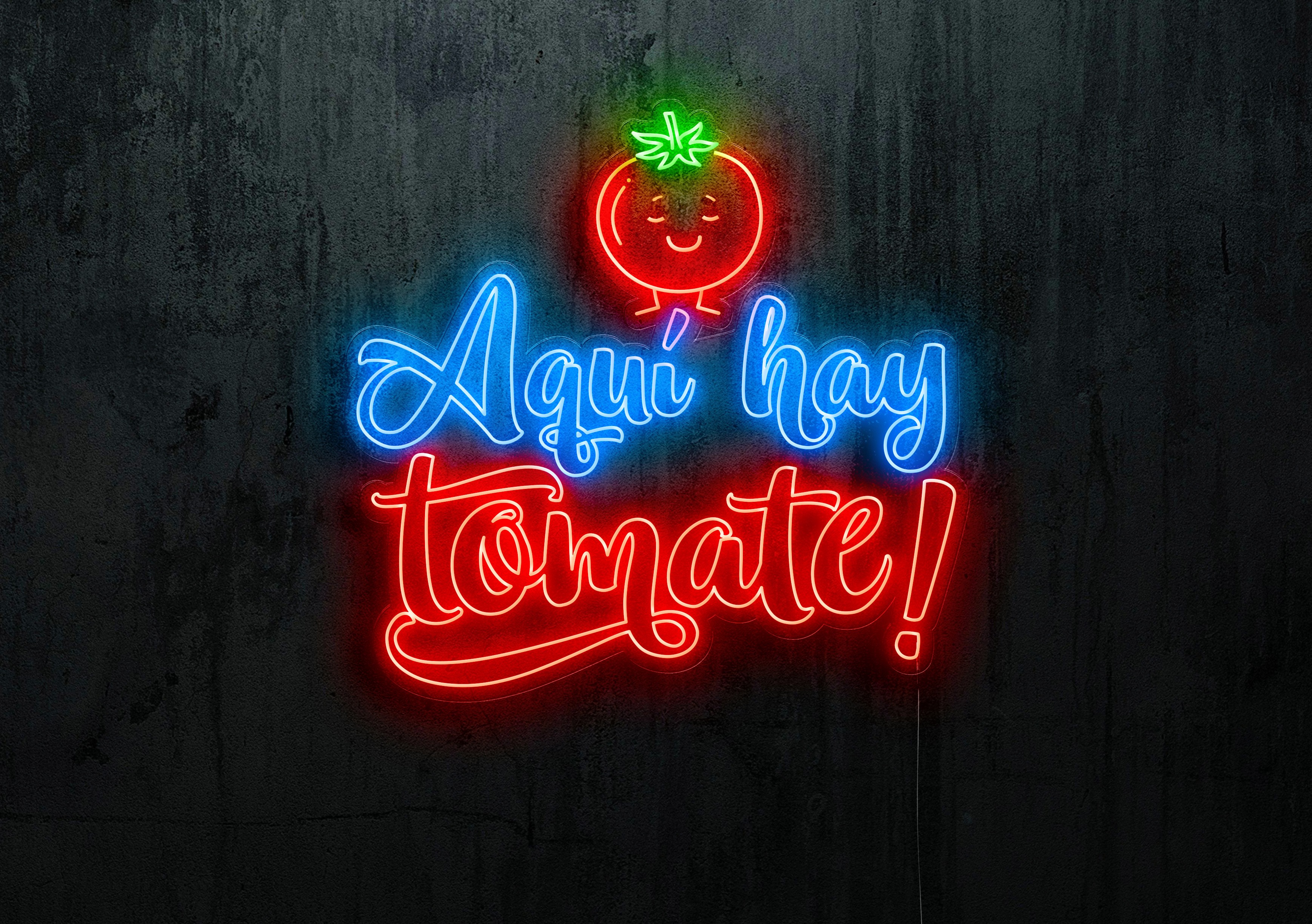 Neón Led "Aquí hay tomate"lightsandwires