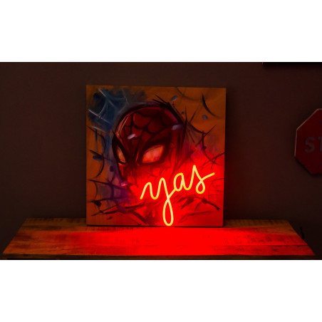 cuadro pintado a mano, superman lightsandwires x customizarte