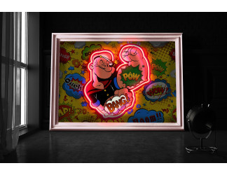 Neon Art , cuadro neon led "Popeye"