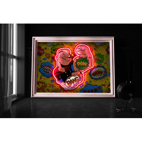 Neon Art , cuadro neon led "Popeye"