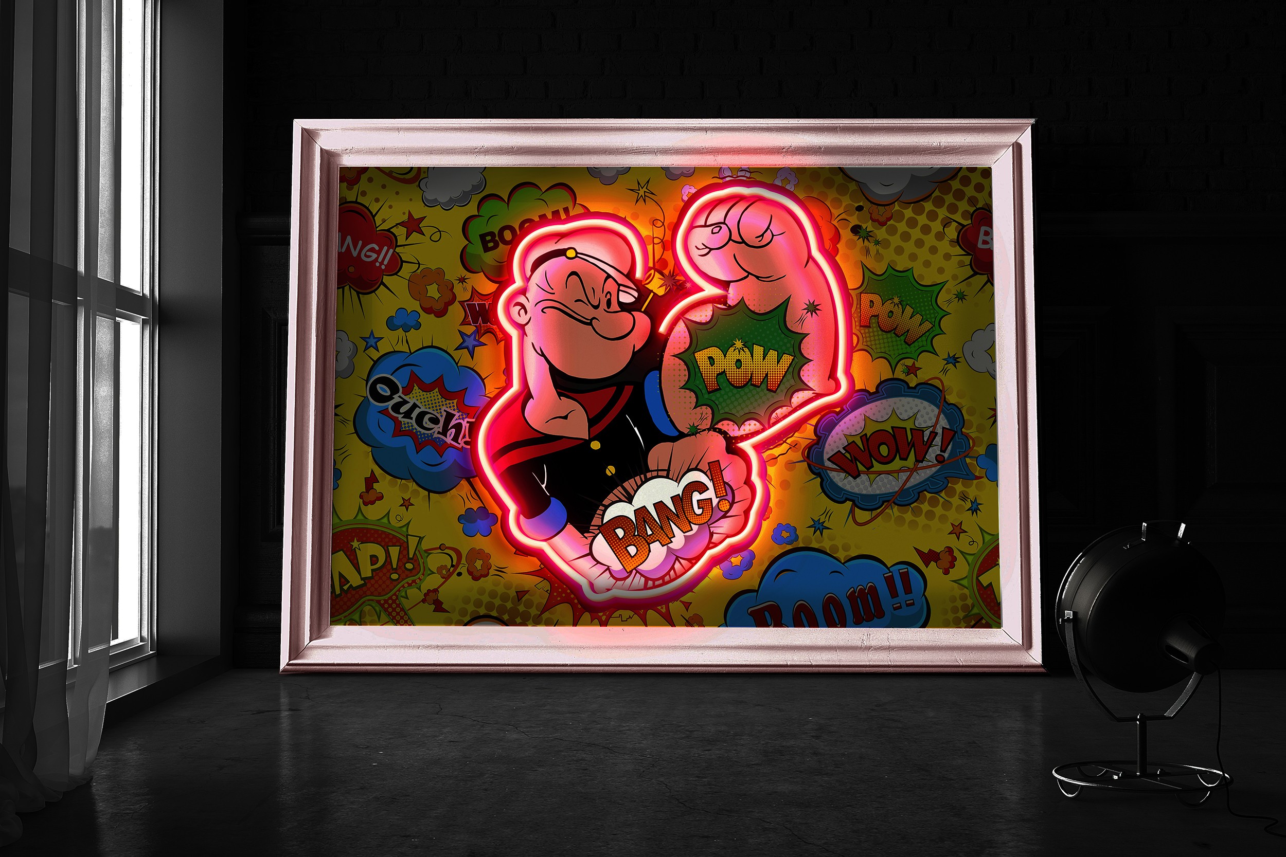Neon Art , cuadro neon led "Popeye" Neon Art , cuadro neon led "Popeye"