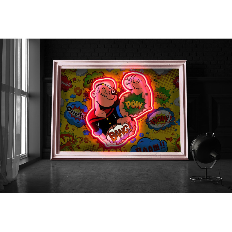 neon art, popeye lightsandwires