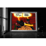 cuadro con vinilo batman, lightsandwires
