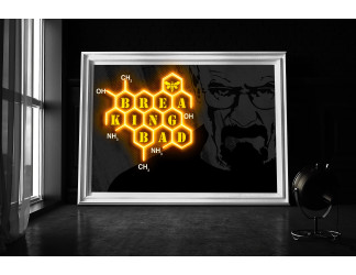 cuadro decorativo en vinilo y neon led, by lightsandwires