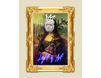 neon art Monna Lisa