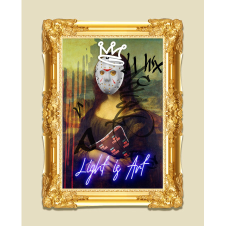 neon art Monna Lisa