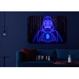 cuadro de vinilo impreso con tira de neon led .