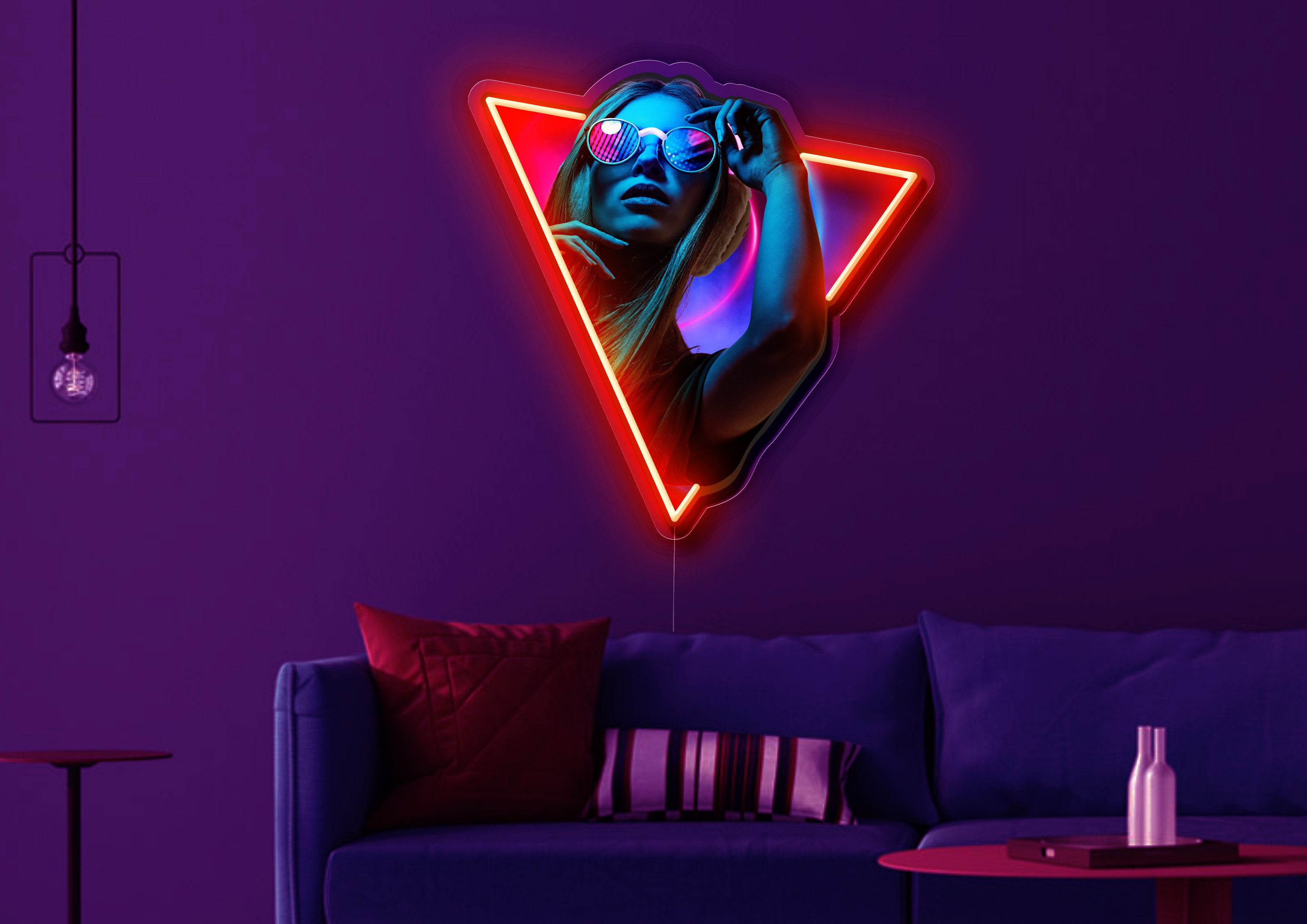 Neon art con vinilo de impresión y tira de led Flex. Neon art con vinilo de impresión y tira de led Flex.