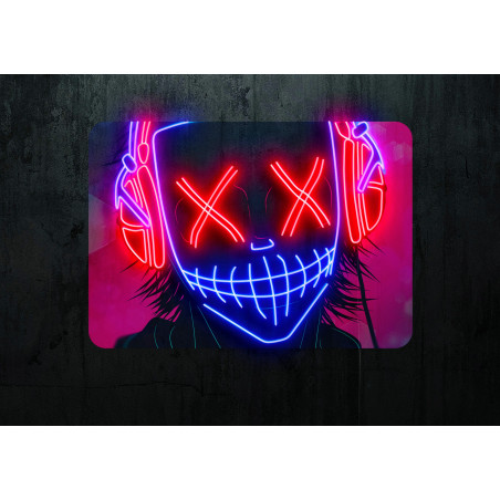 Cuadro en vinilo con neon led