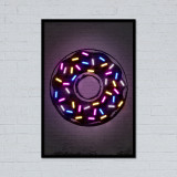 cuadro con vinilo impreso y tira de led flex