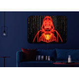 cuadro de vinilo impreso con tira de neon led .