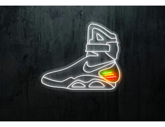 Diseño único de neon led Flex en forma de bota de deporte futurista