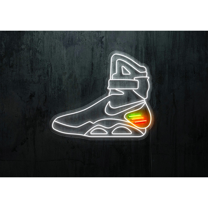 Diseño único de neon led Flex en forma de bota de deporte futurista