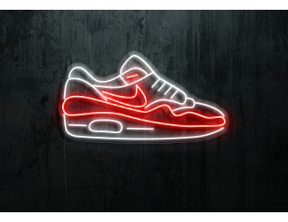 Neón led con forma de zapatilla de deporte en varios colores