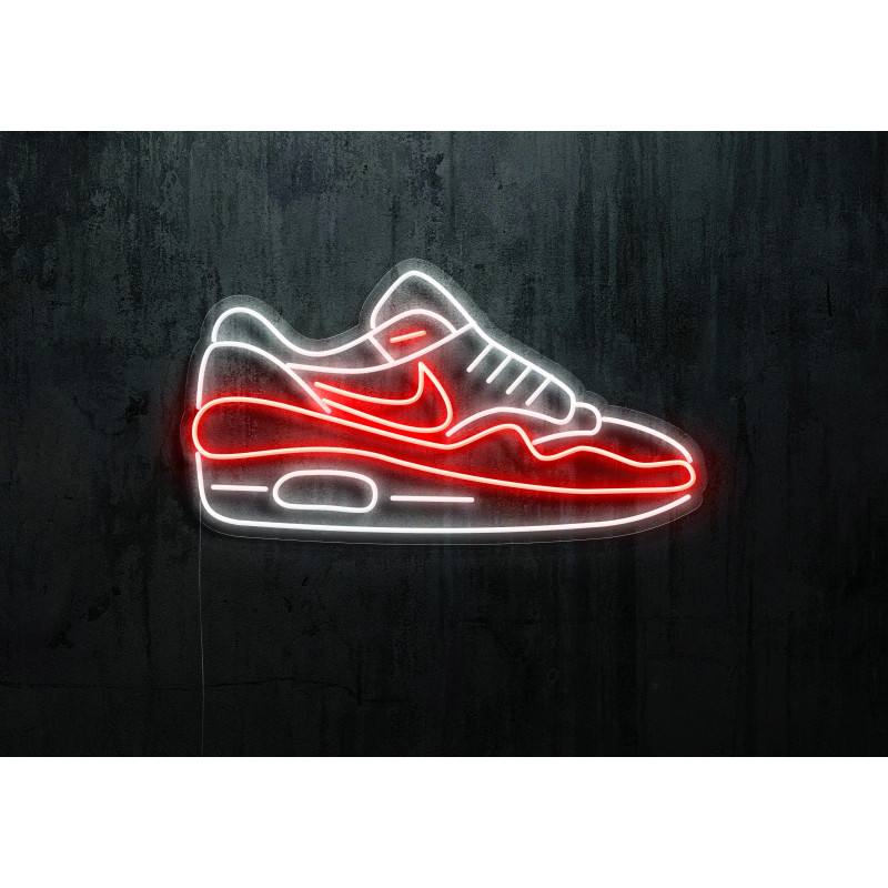 Neón led con forma de zapatilla de deporte en varios colores
