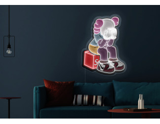 Rotulo con neon led y vinilo impreso