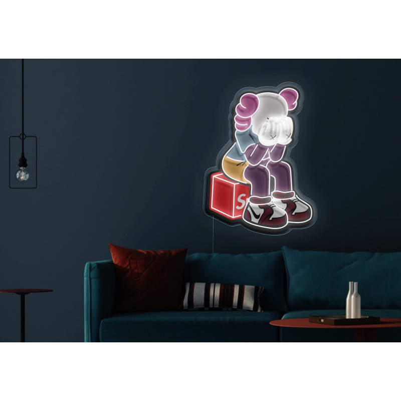 Rotulo con neon led y vinilo impreso