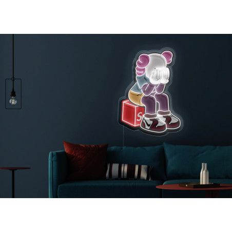 Rotulo con neon led y vinilo impreso