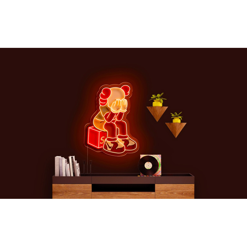 Rotulo con neon led y vinilo impreso