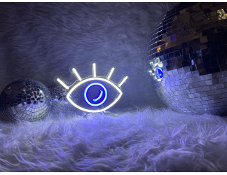 Lampara de neón led ojo con pestañas