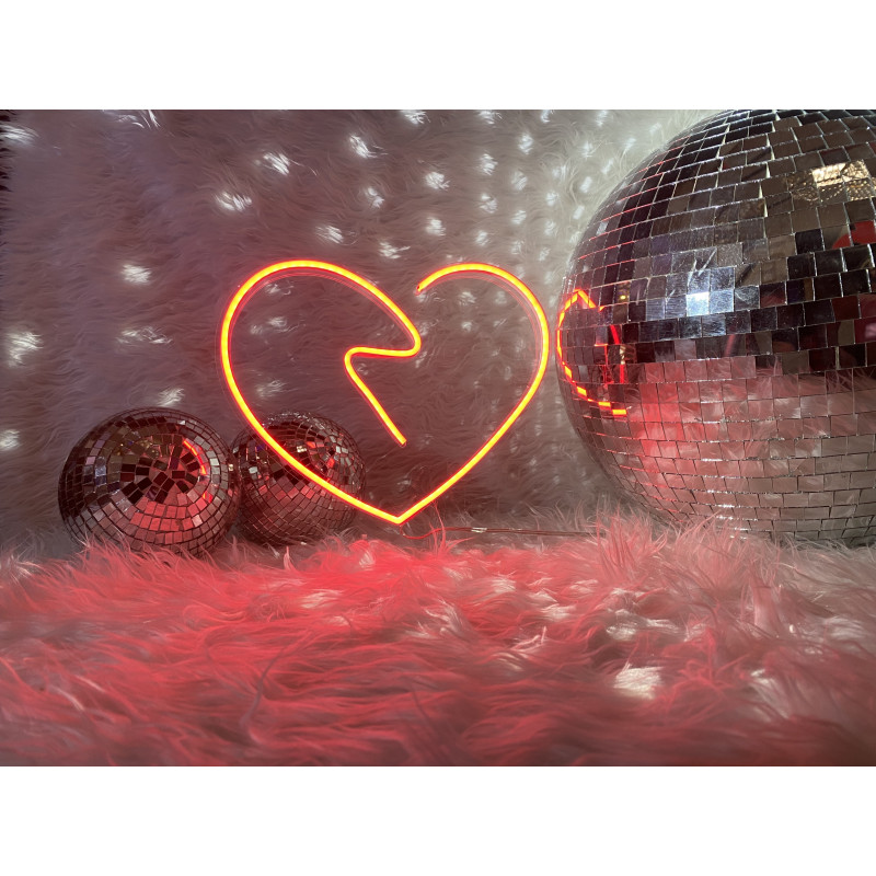 Lampara de neon led con base de metacrilato