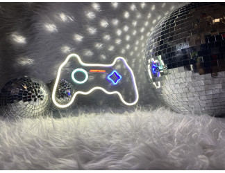 Lampara de neon led con forma de mando play station