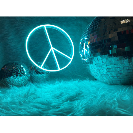 Lampara de neon led símbolo de la paz