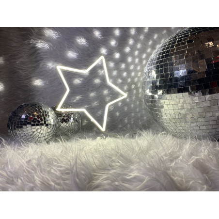 lámpara de neon led con base de metacrilato