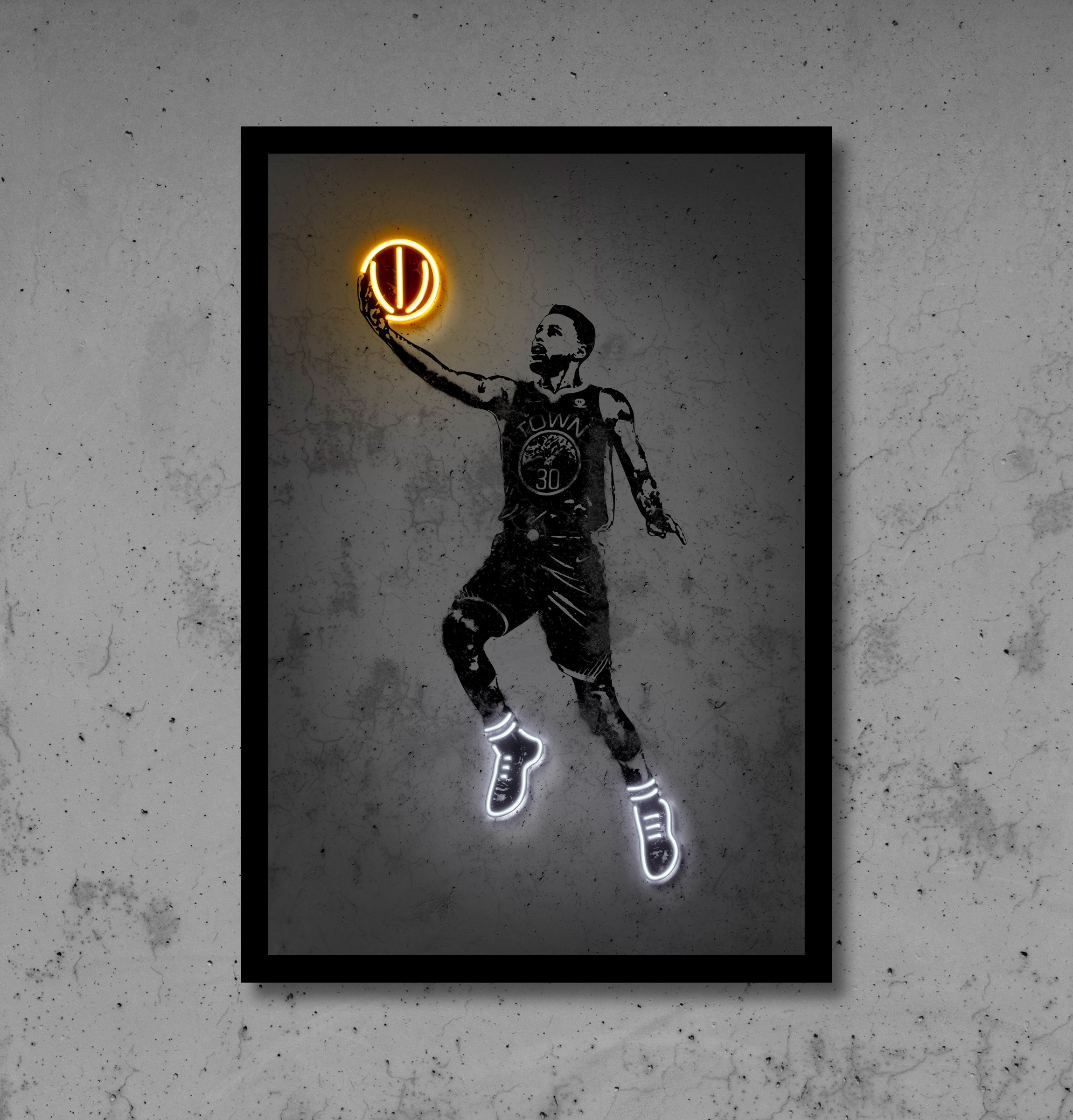Cuadro de neon led con vinilo impreso y neon led Cuadro de neon led con vinilo impreso y neon led