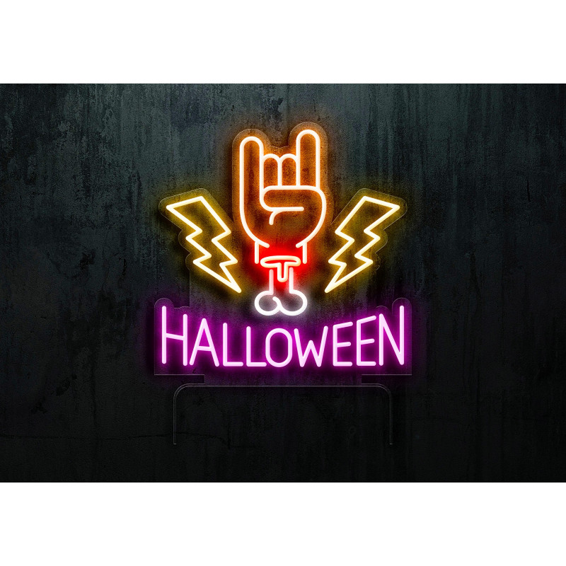 LAMPARA DE NEON LED CON BASE DE METACRILATO