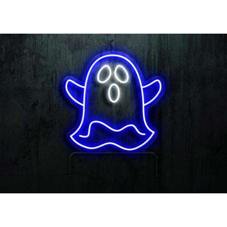 Lampara con forma de fantasma y  base de metacrilato