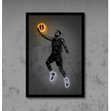cuadro con vinilo y neon led flex