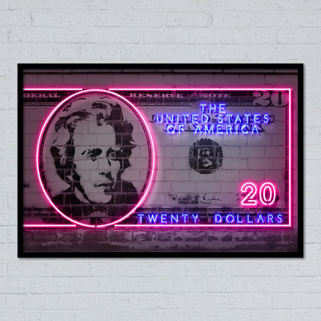 Neon art con vinilo impreso y neon led Flex.
