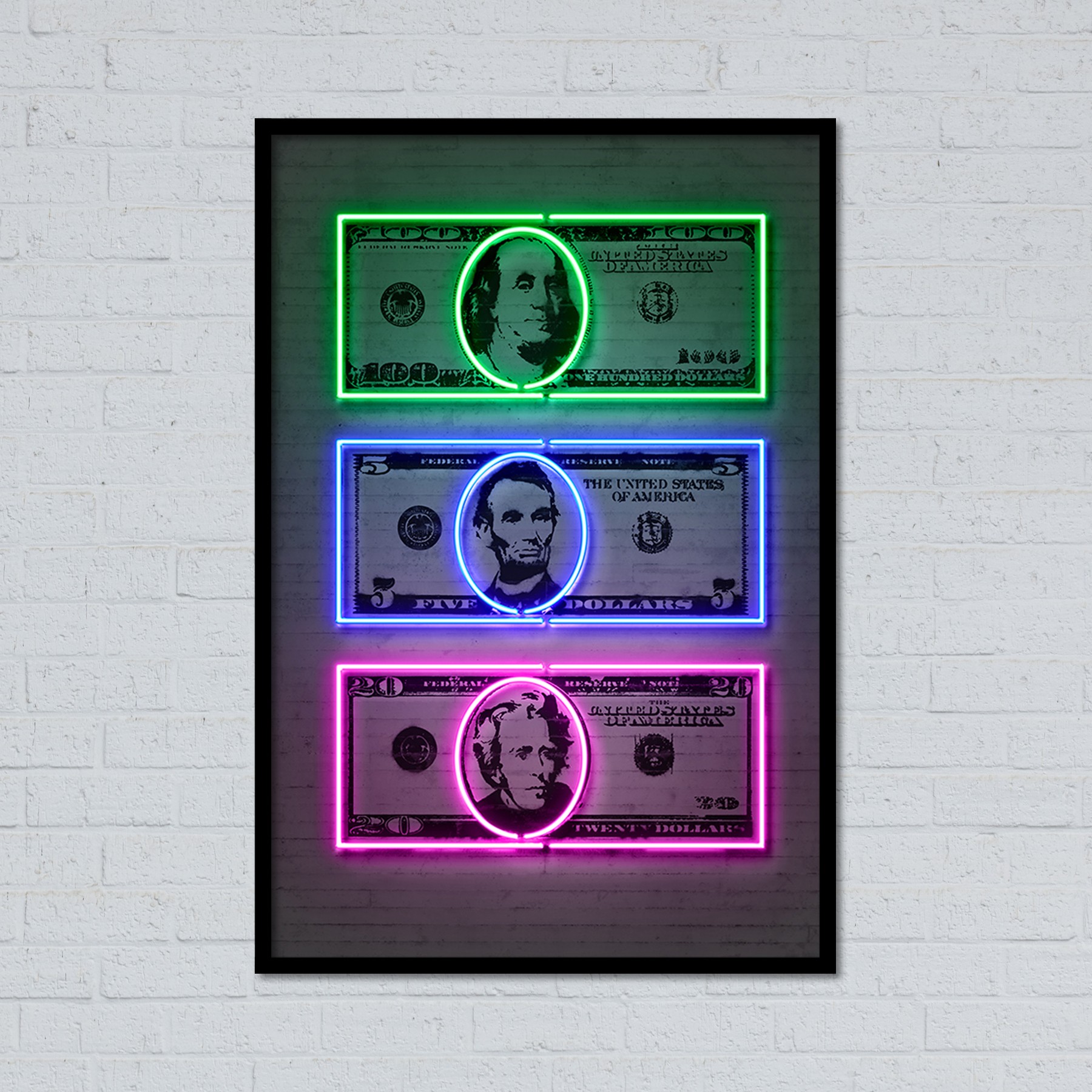 Cuadro art con vinilo impreso y neon led flex Cuadro art con vinilo impreso y neon led flex