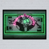 Vinilo impreso en metacrilato con luz de neon led Flex.