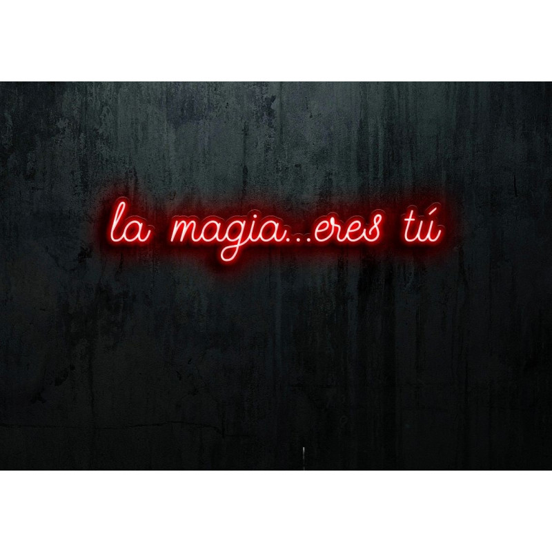 Neon led Flex con base metacrilato bordeado