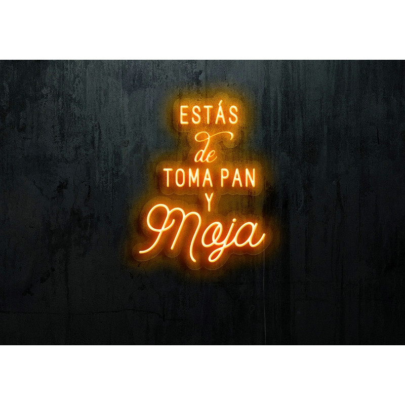 Neón led Flex con base metacrilato