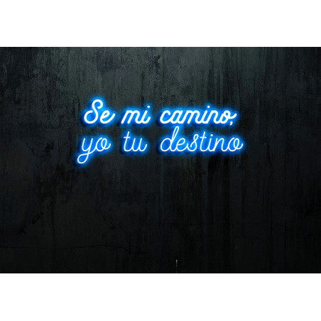 Neón led con corte metacrilato bordeado y tira de neon led flex.