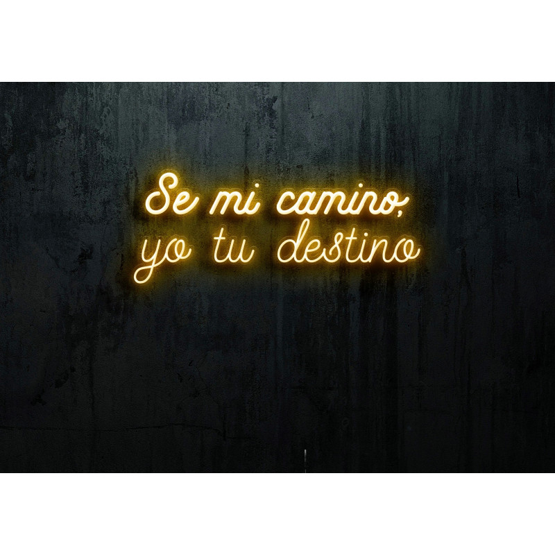 Neón led con corte metacrilato bordeado y tira de neon led flex.
