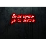 Neón led con corte metacrilato bordeado y tira de neon led flex.