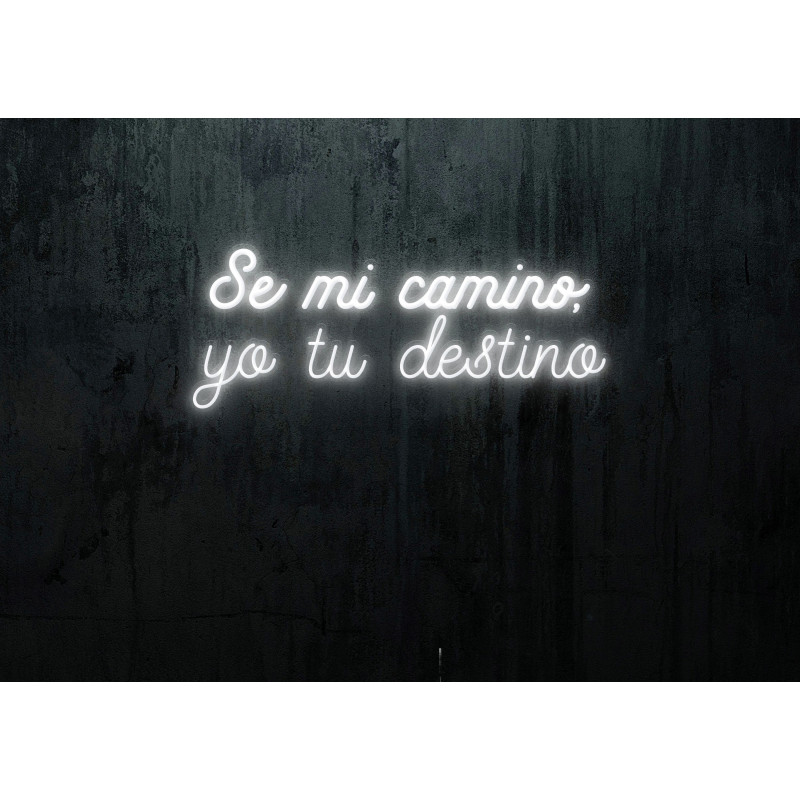 Neón led con corte metacrilato bordeado y tira de neon led flex.