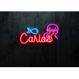 Neón led con corte metacrilato bordeado y tira de neon led Flex. rotulo para la habitación de tu peque