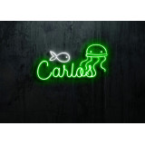 Neón led con corte metacrilato bordeado y tira de neon led Flex. rotulo para la habitación de tu peque