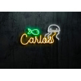 Neón led con corte metacrilato bordeado y tira de neon led Flex. rotulo para la habitación de tu peque